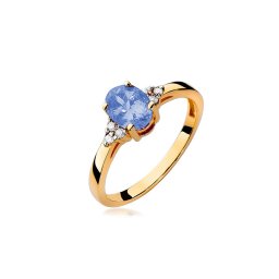Tanzanitový prsten s diamanty BSBR037T