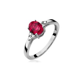 Rubínový prsten s diamanty BSBR037AR