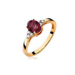 Rodolitový prsten s diamanty BSBR037RP