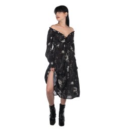 šaty dámské KILLSTAR - Ivory's Chorus - Black/Ivory - KSRA013997