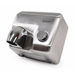 Šedý nerezový horkovzdušný vysoušeč rukou Jet Dryer BUTTON