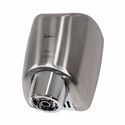 Šedý nerezový bezdotykový horkovzdušný vysoušeč rukou Jet Dryer BOOSTER