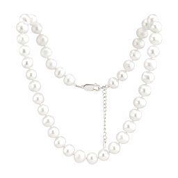 Silvego Perlový náhrdelník Eira z přírodních bílých perel se stříbrným zapínáním - 40 cm - GRP310NW40