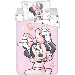 Jerry Fabrics Povlečení do postýlky Minnie Blush Pink 100 × 135, 40 × 60 cm