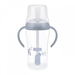 Kojenecká láhev NUK Perfect Match na učení s brčkem PENGUIN 260 ml
