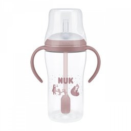 Kojenecká láhev NUK Perfect Match na učení s brčkem BEAR 260 ml