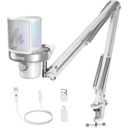 Maono DM40 Pro S bezdrátový herní mikrofon bílý