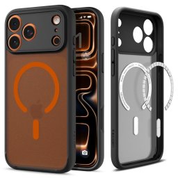 Pouzdro Spigen Ultra Hybrid MagFit MagSafe iPhone 17 Pro Max - Frost Black/Orange
