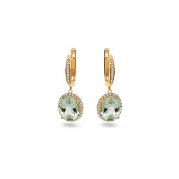 Náušnice se zelenými ametysty Kaylee 3,90ct DIHU099N