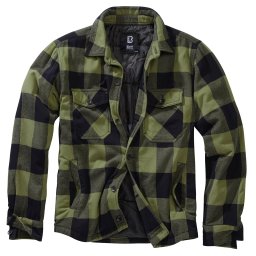 Košile LUMBERJACKET dlouhý rukáv flanel ČERNO/ZELENÁ vel. S