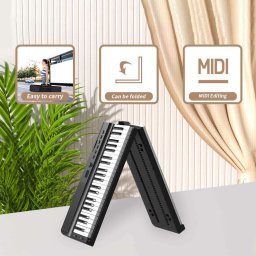 Elektrický klavír skládací - digitální piano - 88 kláves + Nahrávání + Displej + Bluetooth / MIDI