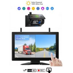 Solární couvací set 10" monitor + 1x Wifi HD kamera magnetická s IR LED + baterie 9600 mAh s IP69