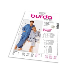 Střih Burda 2691 - Dámské pyžamo, pánské pyžamo