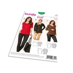 Střih Burda 6611 - Jednoduché tričko, delší tričko