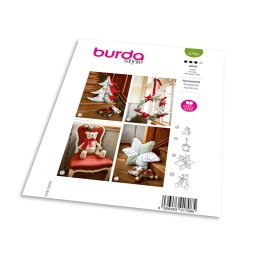 Střih Burda 5760 - Medvídek, vánoční stromeček, polštář a adventní věnec