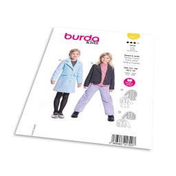 Střih Burda 9215 - Dívčí kabát a sportovní sako z buklé