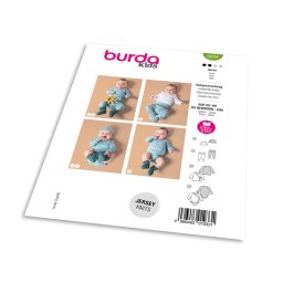 Střih Burda 9204 - Dětská čepice, kalhoty a zavinovací mikina