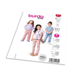 Střih Burda 9205 - Dívčí košile s kapsami a volánky