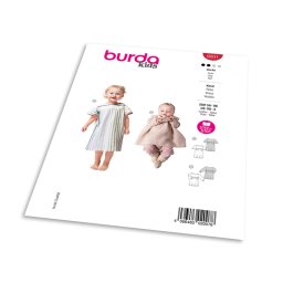 Střih Burda 9201 - Dětské šaty s elastickým pasem