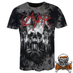 tričko pánské SLAYER - Cathedrals Skull - Jamaica Grey - METALSHOP ORIGINALS - 22411