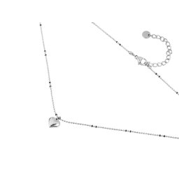 Náhrdelník z nerezové oceli srdce, barva 1 stříbrná