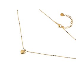 Náhrdelník z nerezové oceli srdce, barva 2 zlatá