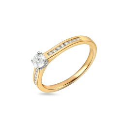 Dvoubarevný briliantový prsten s lab-grown diamanty 0,48 ct IZLG705Y