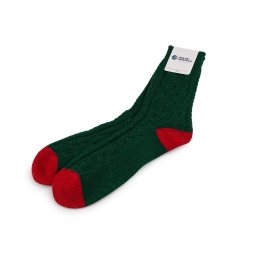 Vlněné ponožky mongolské unisex, barva 4 zelená tmavá červená
