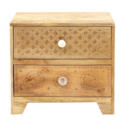 indickynabytek.cz - Noční stolek Manu 45x50x40 z mangového dřeva