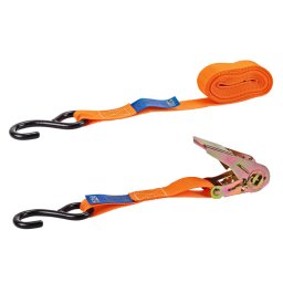 KesTek Upínací popruh s ráčnou a hákem dvoudílný 5 m x 25 mm / 500 kg 40222KT
