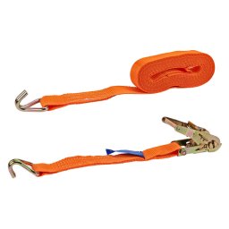 KesTek Upínací popruh s ráčnou a hákem dvoudílný 6 m x 38 mm / 2 T 40224KT