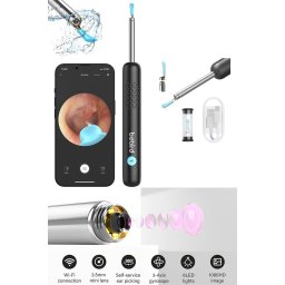 Čistič uší - čištění ucha (ušního mazu) - profi cistic na usi s kamerou FULL HD s Wifi app přes mobil