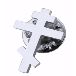 Gaira® Brož do klopy Kříž 30479, Barva stříbrná