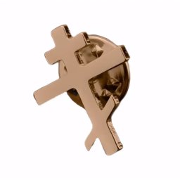 Gaira® Brož do klopy Kříž 30479, Barva rose-gold
