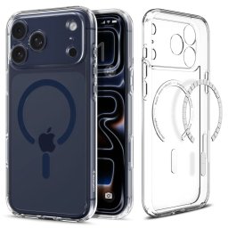Pouzdro Spigen Ultra Hybrid MagFit MagSafe iPhone 17 Pro Max - Clear/Deep Blue