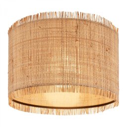BRILONER Stropní svítidlo Borra 40x29 cm – stínidlo ze slámy, E27, max. 10W, on/off, béžová / černá 3854014