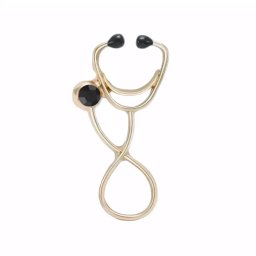 Gaira® Brož Stethoscope 3777, Barva zlatá