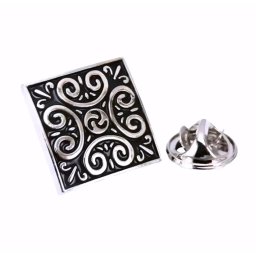 Gaira® Brož do klopy Ornament 3605, Barva stříbrná