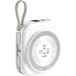 Choetech 10000mAh LED display Dual Type-c Cable Out power bank for Mobile and Apple watch-Silver