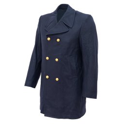 Kabát ITALSKÝ vlněný dvouřadé zapínání MODRÝ vel. 56L