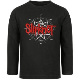 tričko dětské s dlouhým rukávem Slipknot - Star Symbol - Black/Red/White - METAL-KIDS - 720.36.8.37
