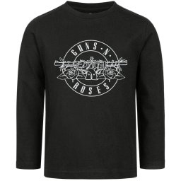 tričko dětské s dlouhým rukávem Guns N' Roses - Bullet - outline - Black/White - METAL-KIDS - 613.36.8.7