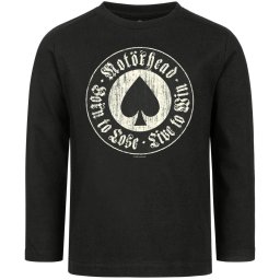 tričko dětské s dlouhým rukávem Motörhead - Born to Lose - Black - METAL-KIDS - 545.36.8.999