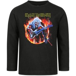 tričko dětské s dlouhým rukávem Iron Maiden - Fear Live Flame - Black - METAL-KIDS - 465.36.8.999