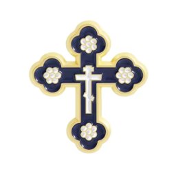Gaira® Brož do klopy Kříž 3180, Barva modrá