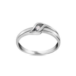 Nezaměnitelný diamantový prsten v bílém zlatě, 14K BSBR002A