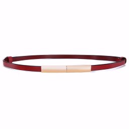 Gaira® Kožený opasek 7133, Barva červená