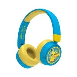 OTL bezdrátová sluchátka dětská s motivem Pikachu modrá/žlutá