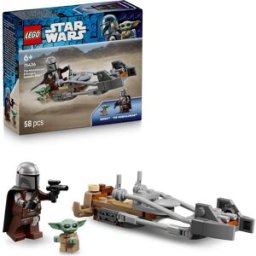 Lego Star Wars™ 75436 Mandalorian a Grogu a spídrová motorka
