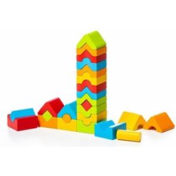 Cubika 15016 Sada 5 věží LD-13 - dřevěná skládačka 25 dílů
